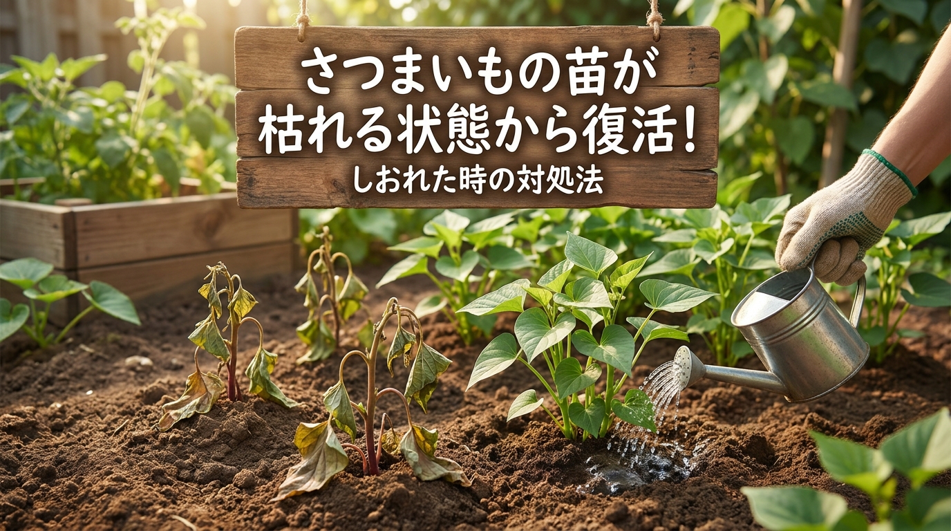 さつまいもの苗が枯れる状態から復活!しおれた時の対処法
