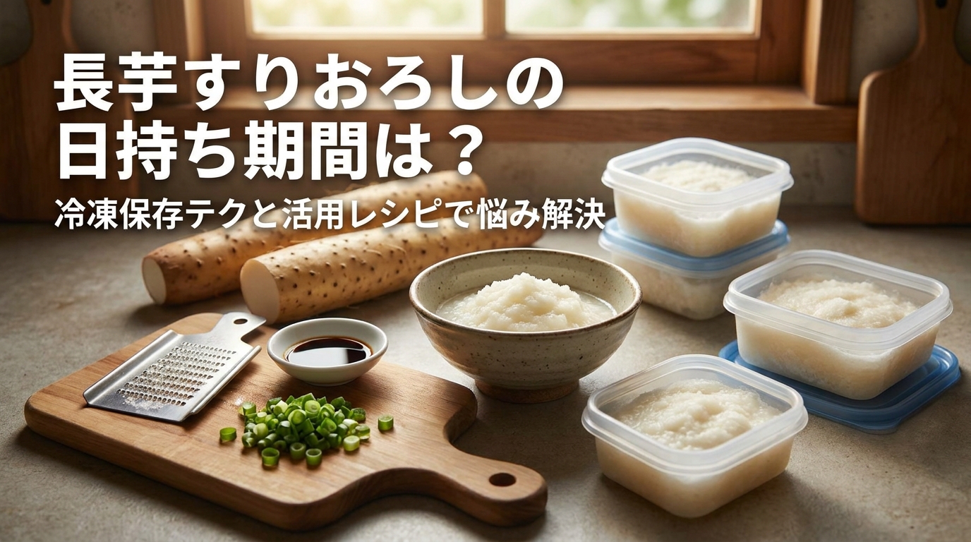 長芋すりおろしの日持ち期間は？冷凍保存テクと活用レシピで悩み解決