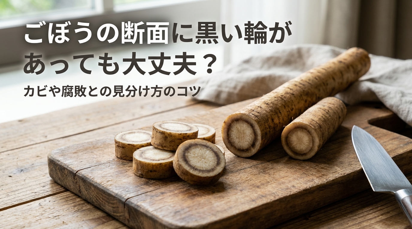 ごぼうの断面に黒い輪があっても大丈夫？カビや腐敗との見分け方のコツ