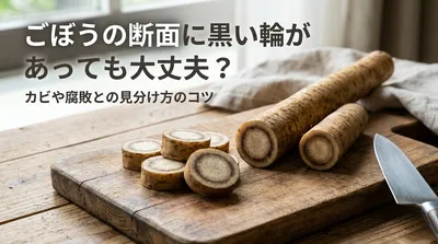 ごぼうの断面に黒い輪があっても大丈夫？カビや腐敗との見分け方のコツ