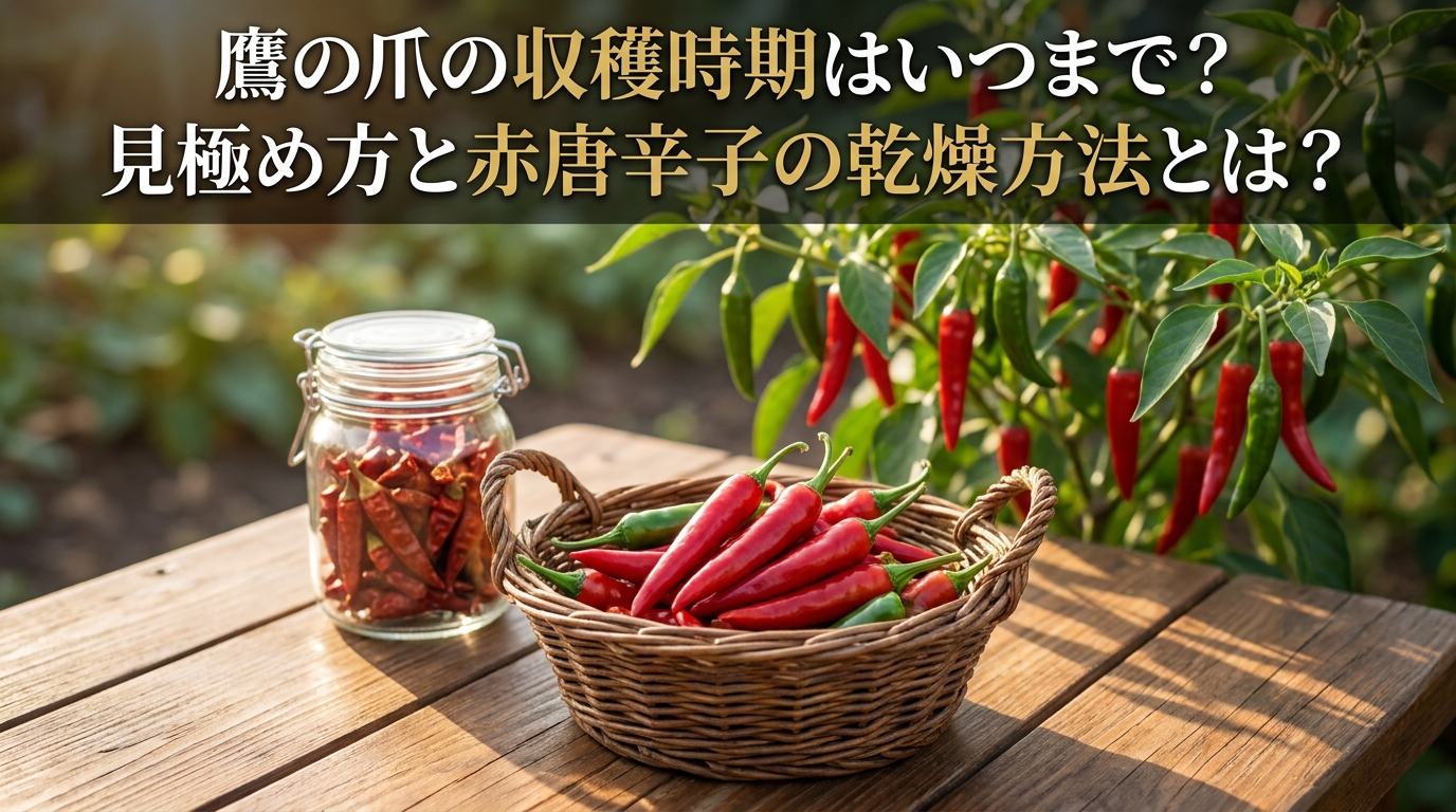 鷹の爪の収穫時期はいつまで?見極め方と赤唐辛子の乾燥方法とは?