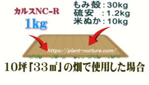 カルスnc-rと有機物との割合